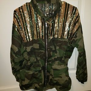 Camo/sequin Jacket